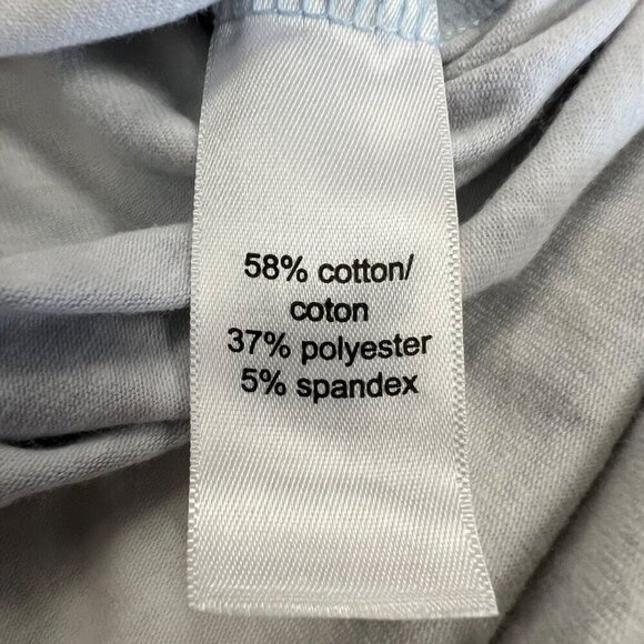 Maurices 24/7 Short Sleeve Tiered Babydoll Dress Light Blue/White Size Large - Picture 9 of 9